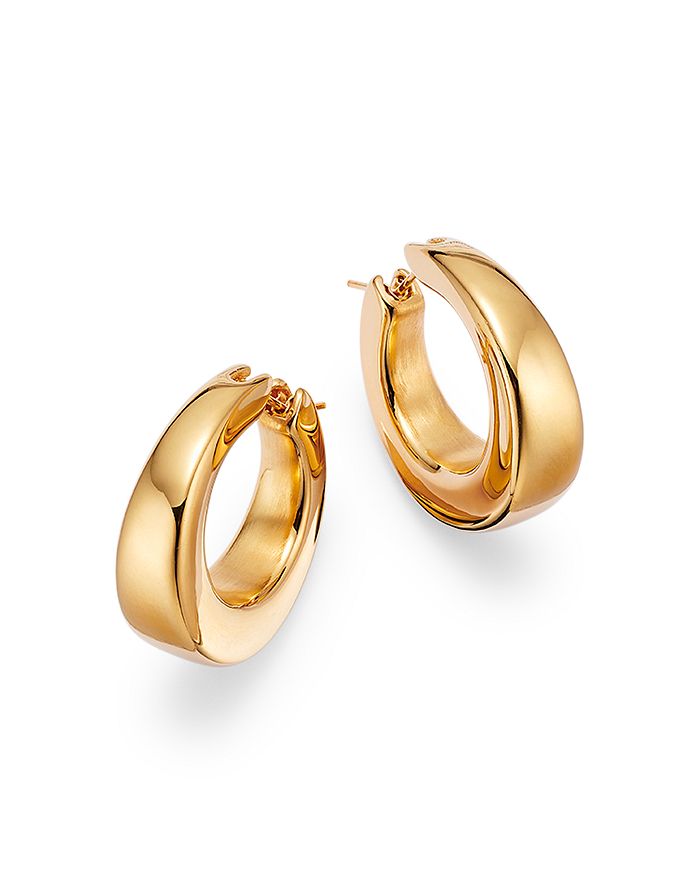 Alberto Amati 14k Yellow Gold Square Edged Tapered Hoop Earrings - 100% Exclusive