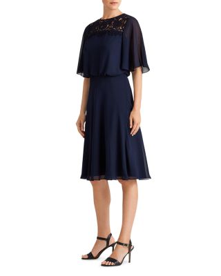 ralph lauren ruffled georgette dress