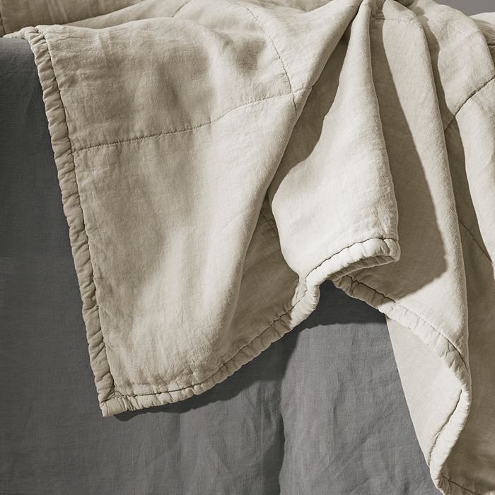 Society Limonta Rem Linen Quilt, King In Mastice