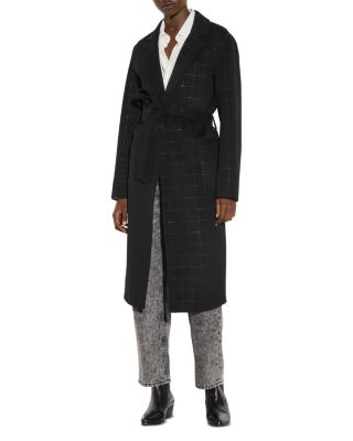 sandro black coat