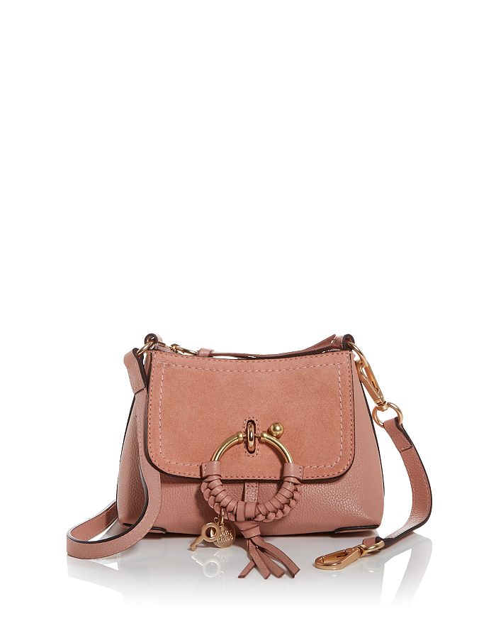 See By Chloé See By Chloe Joan Mini Leather & Suede Hobo In Dawn Rose/gold