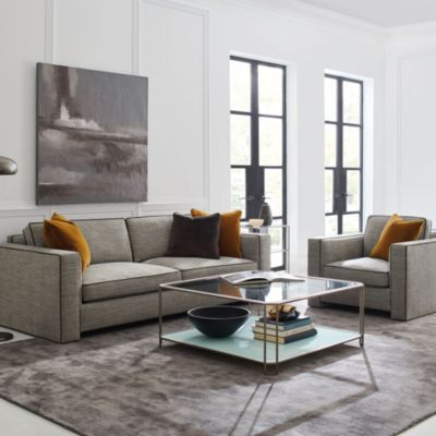 Welt Played Fabric Sofa