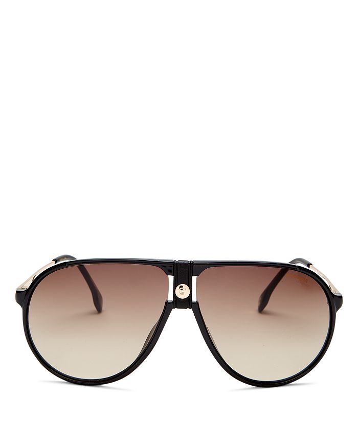Carrera Men's Brow Bar Aviator Sunglasses, 59mm In Black/brown Gradient