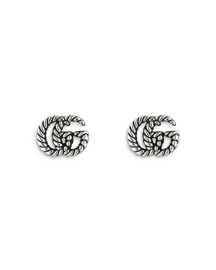 Gucci Sterling Silver Marmont Double G Stud Earrings | Bloomingdale's