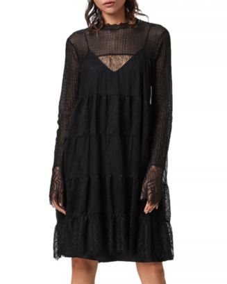 ALLSAINTS Briella Lace Shift Dress | Bloomingdale's