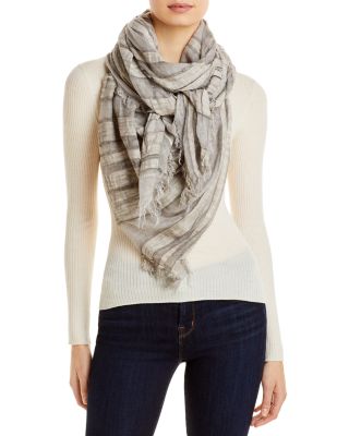 Eileen Fisher - Striped Fringe Scarf