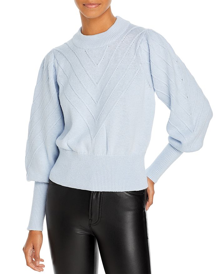 FRENCH CONNECTION BALLOON SLEEVE CROPPED SWEATER,78PXA