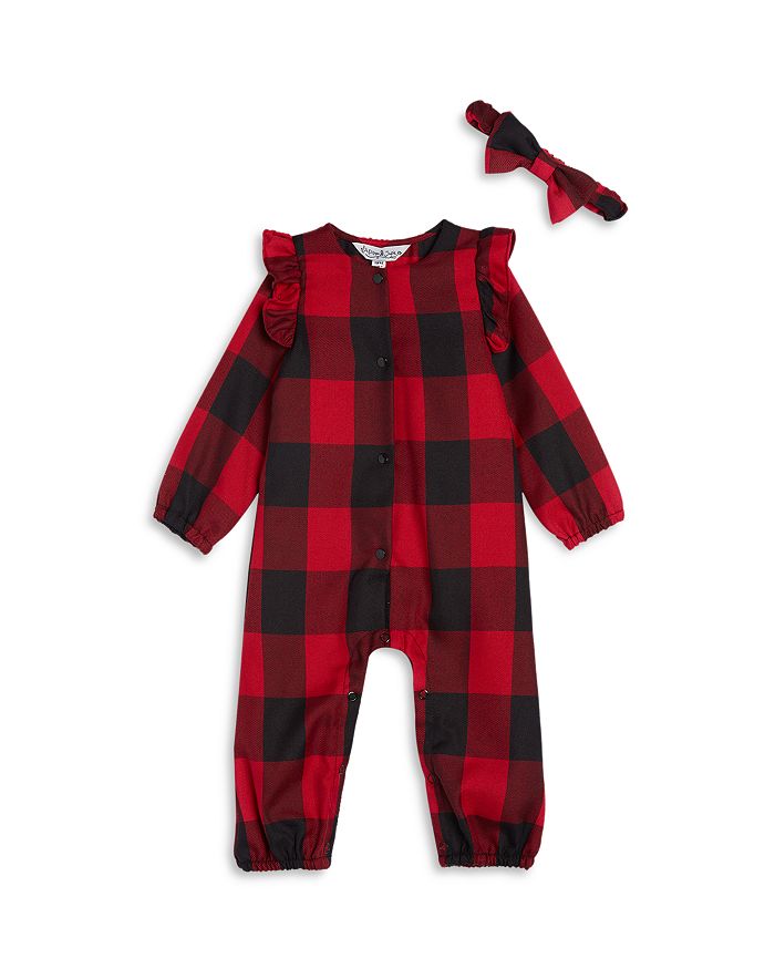 Pippa & Julie Girls' Buffalo Plaid Coverall - Baby | Bloomingdale's