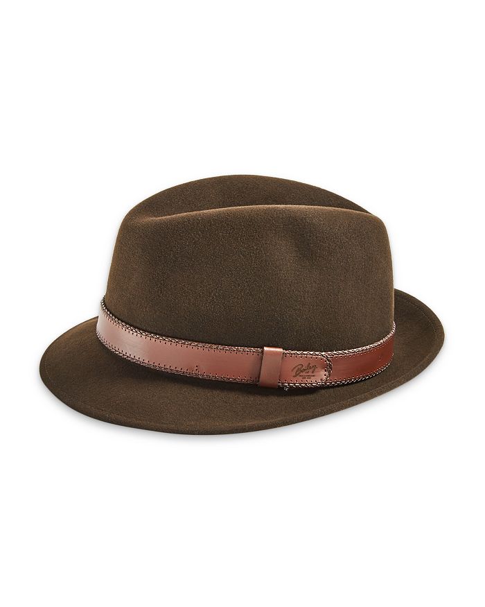 Bailey Of Hollywood Perry Center Dent Hat In Walnut