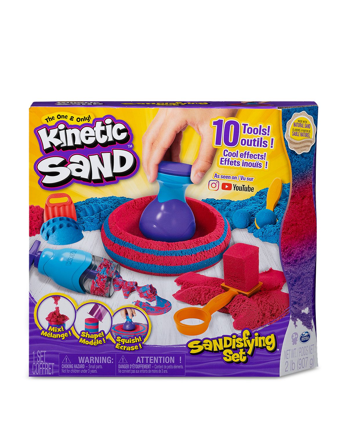 Photo 1 of BUNDLE OF ( 2 ITEMS ) 2 SETS Kinetic Sand Sandisfying Set - Ages 3+