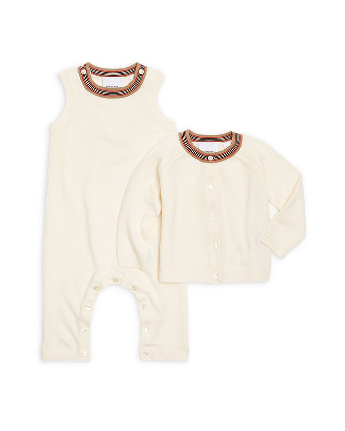 Burberry Boys' Mini Kimmy Romper & Cardigan Set - Baby In Ivory
