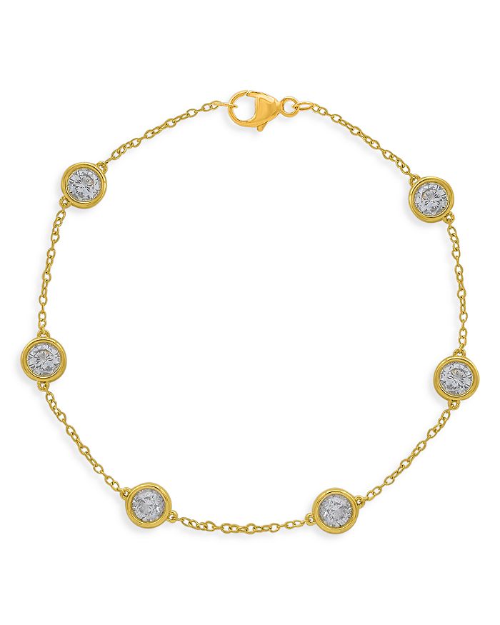 Diamond bezel station bracelet discount