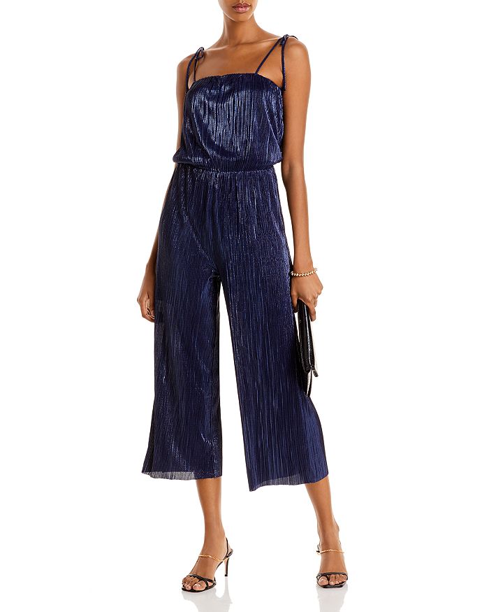 Aqua Cropped Shine Jumpsuit - 100% Exclusive In Navy