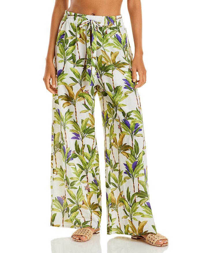 VILEBREQUIN PALMS PRINTED COVER UP trousers,LOPH0K35