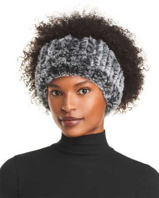 Rex Rabbit Faux Fur Knit Headband