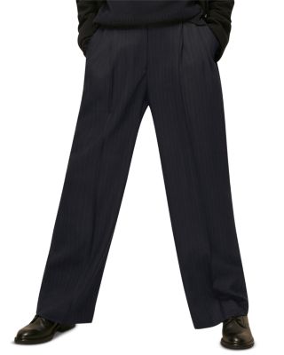 white pinstripe trousers womens