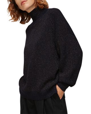 navy mock turtleneck