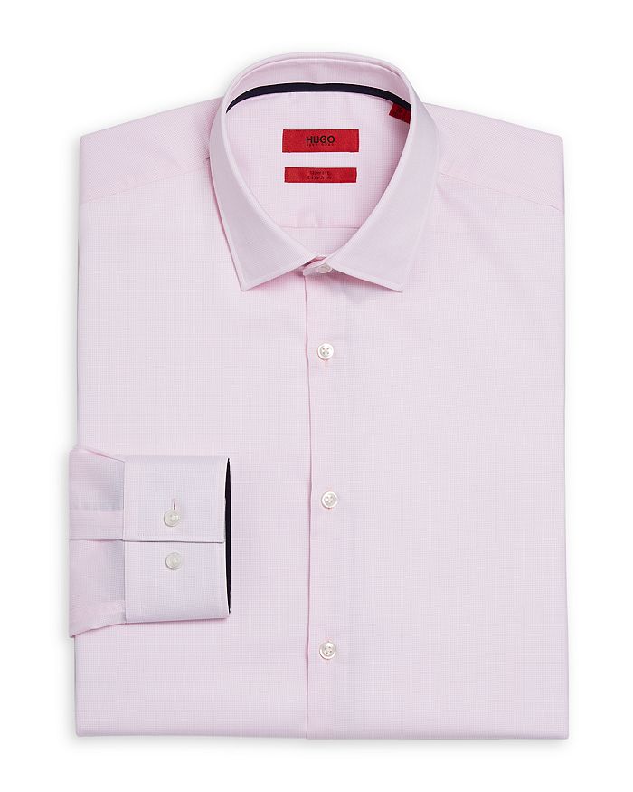 HUGO Koey Cotton Micro Check Slim Fit Dress Shirt | Bloomingdale's