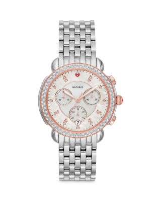 michele women's sport sail bracelet watch 38mm