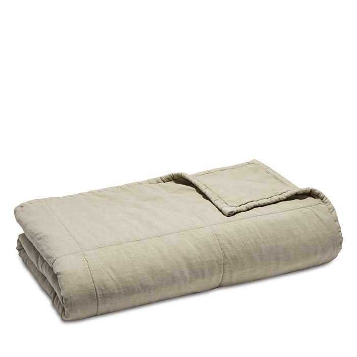 Society Limonta Rem Linen Quilt, King In Mastice