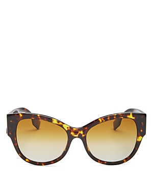 Burberry Women's Polarized Butterfly Sunglasses, 54mm In Light Havana/brown Gradient