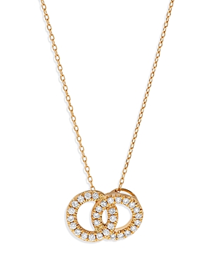 Bloomingdale's Diamond Interlocking Circle Necklace in 14K Yellow Gold, 0.30 ct. t.w. - 100% Exclusi