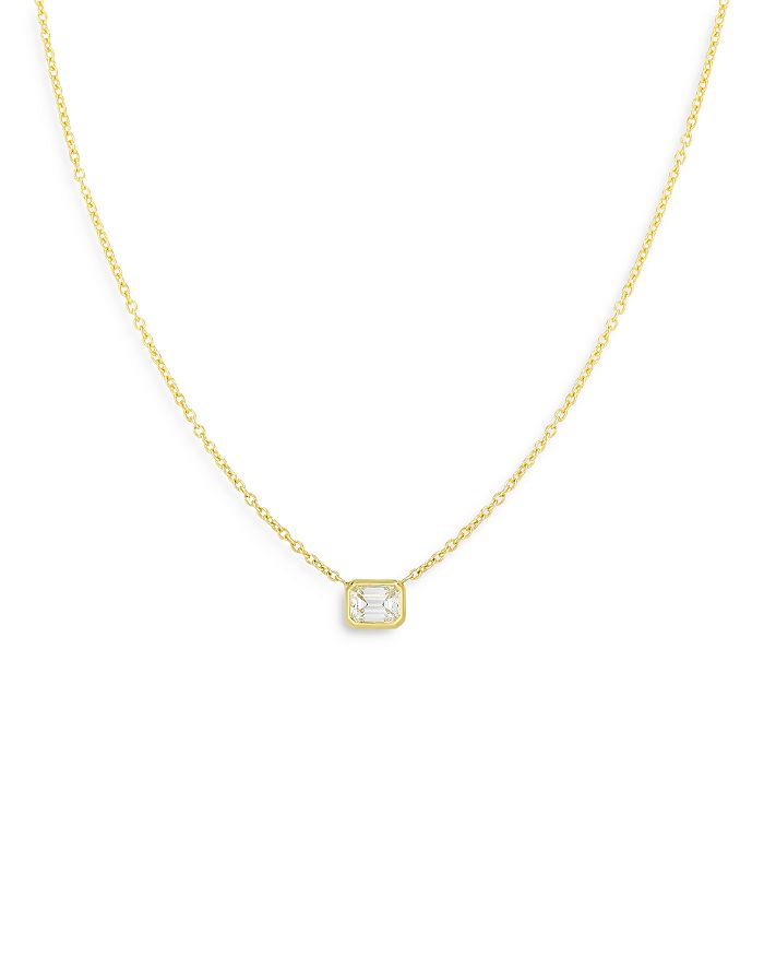 Shop Roberto Coin 18k Yellow Gold Tiny Treasure Diamond Pendant Necklace, 18