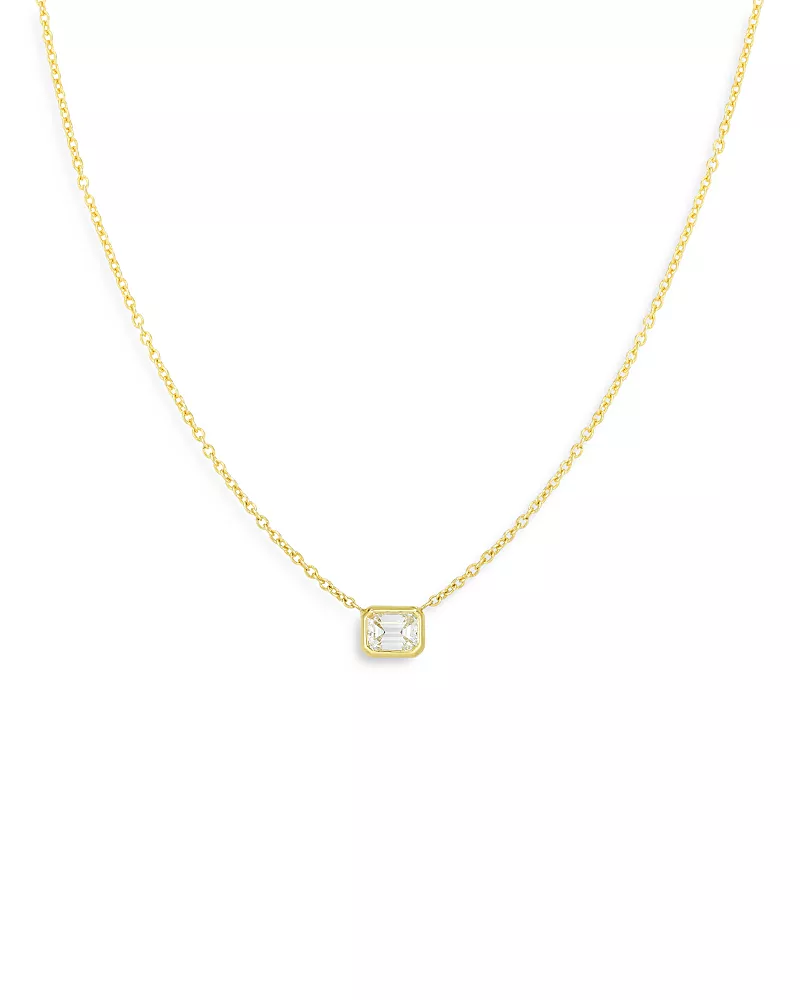 Roberto Coin 18K Yellow Gold Tiny Treasure Diamond Pendant Necklace, 18