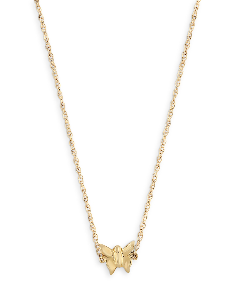 Moon & Meadow 14k Yellow Gold Butterfly Pendant Necklace, 18 In Gold