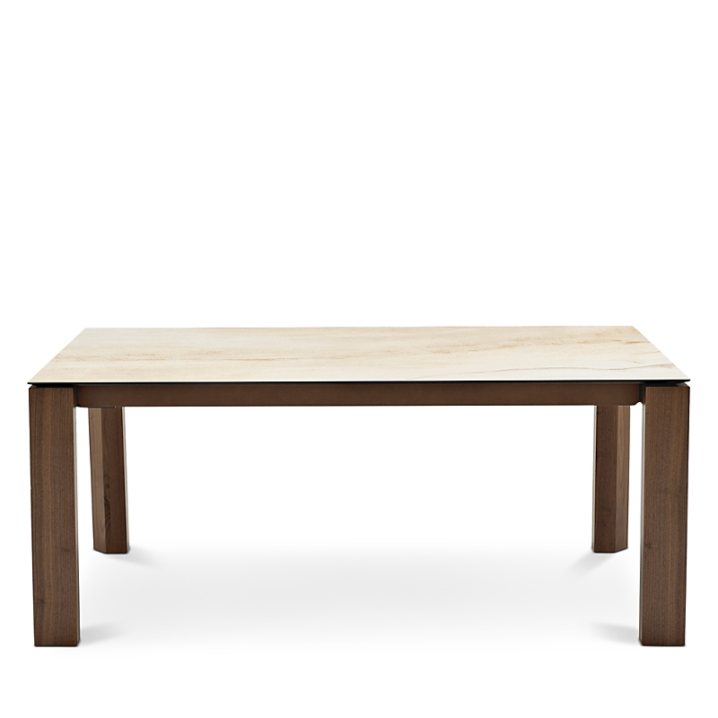Calligaris Omnia Extension Dining Table In Golden Onyx/smoke Finish