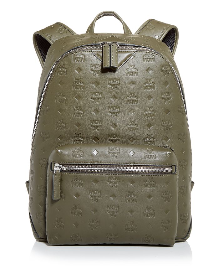 Mcm Neo Duke Logo Monogram Backpack In Sea Turtle