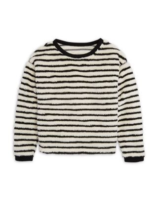 fuzzy striped sweater