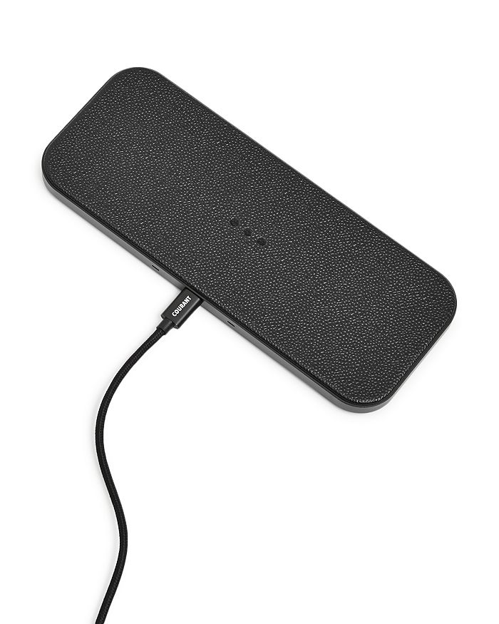 Courant Catch:2 Leather Multi-device Wireless Charging Pad In Black