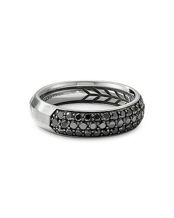 David Yurman - Pav&eacute; Band Ring with Black Diamonds