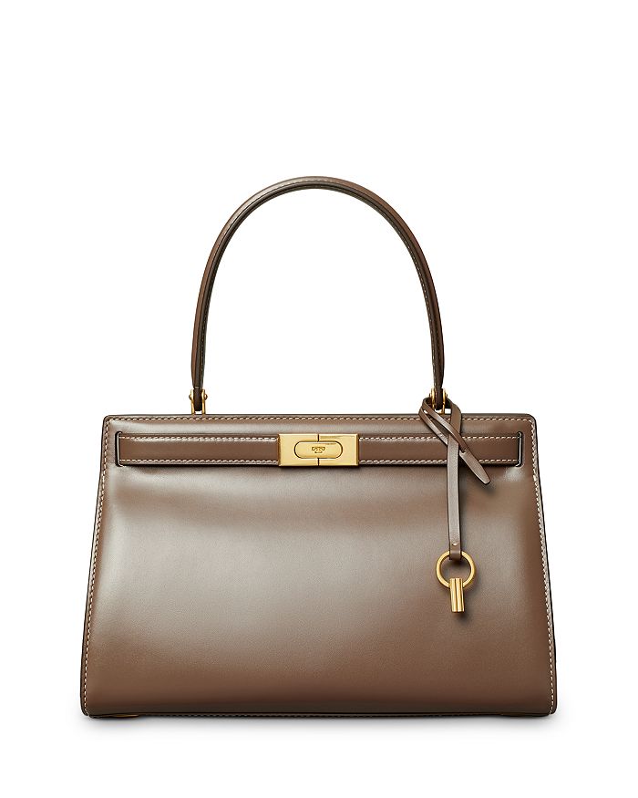 Tory Burch Lee Radziwill Small Leather Satchel In Clam Shell | ModeSens