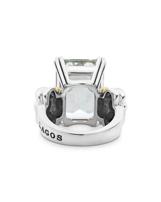 Sterling Silver & 18K Yellow Gold Glacier White Topaz Ring