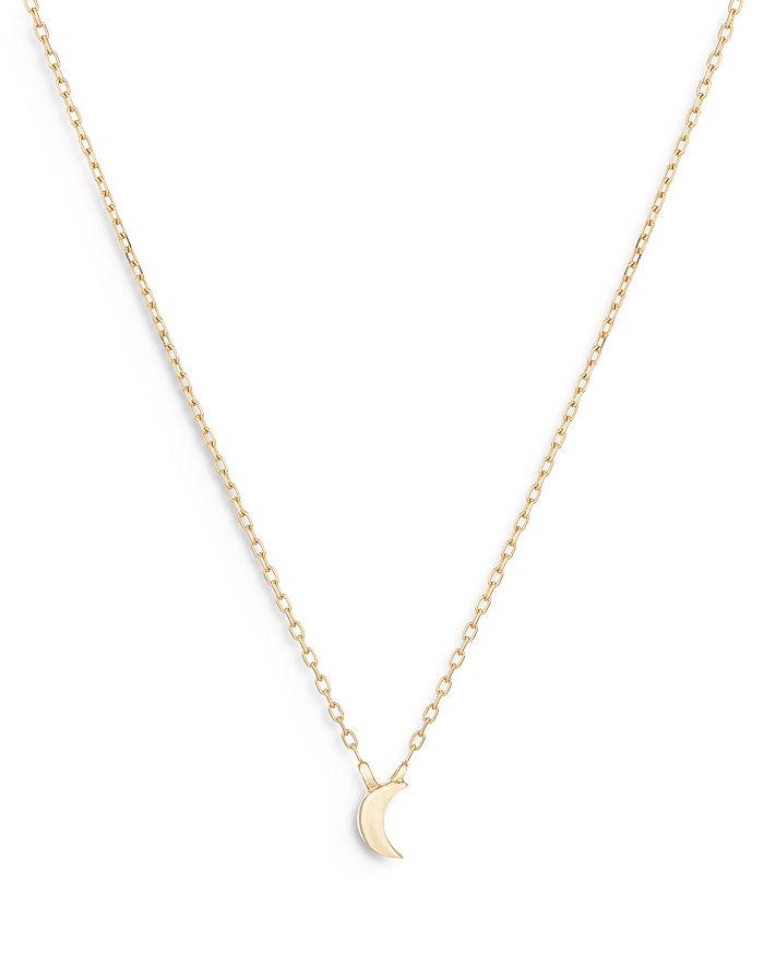 Adina Reyter 14k Yellow Gold Puffy Moon Pendant Necklace, 16