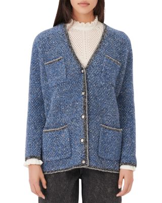 maje blue cardigan