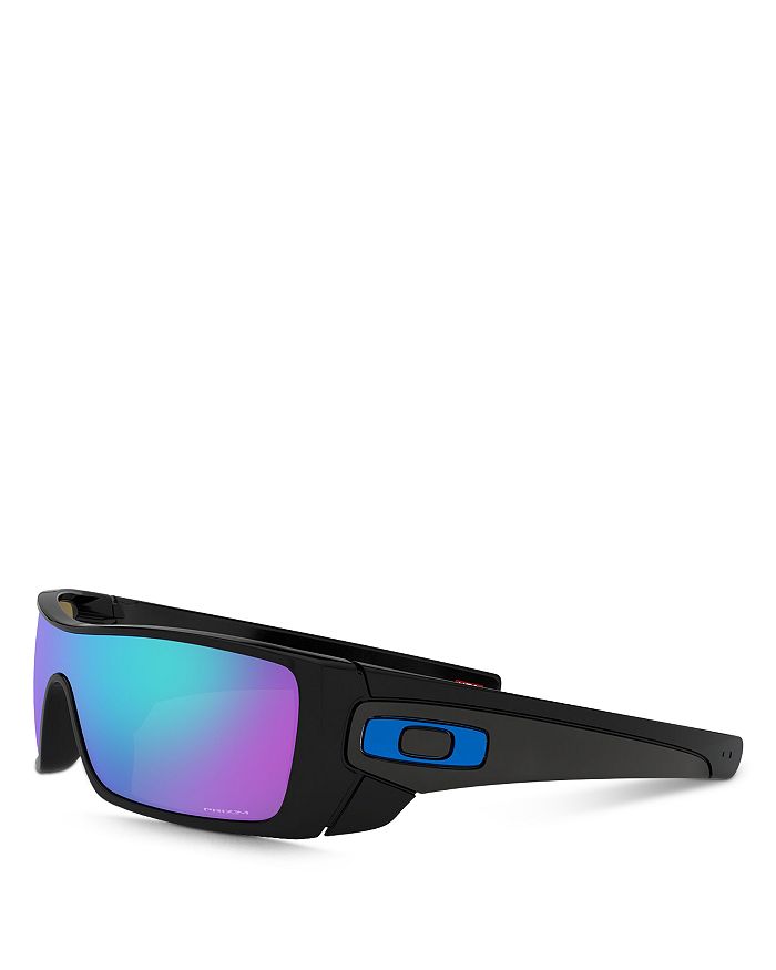 Shop Oakley Batwolf Rectangular Sunglasses, 58mm In Polished Black / Prizm Sapphire