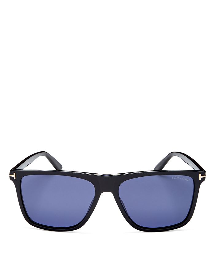 Tom Ford Fletcher Square Sunglasses, 57mm In Black/blue