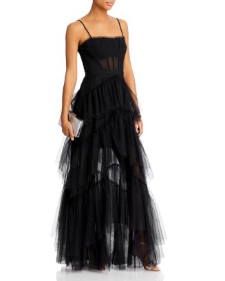 BCBGMAXAZRIA Tulle Corset Essential Gown | Bloomingdale's