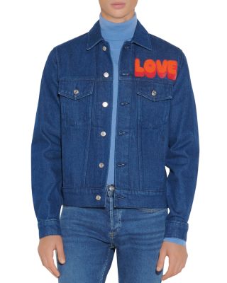 sandro denim jacket mens