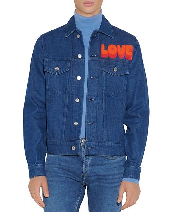 Sandro Love Denim Jacket with Patch | Bloomingdale's