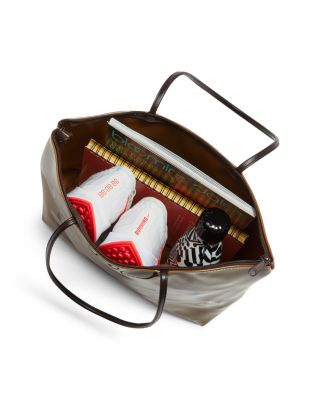 Bloomingdale&#39;s Zip Top Medium Brown Bag - Exclusive