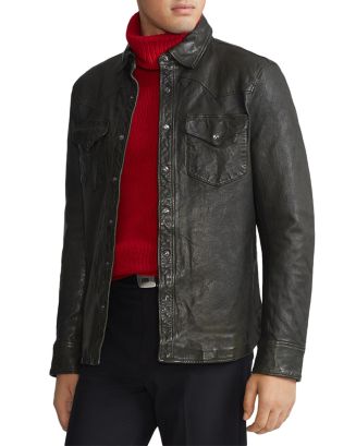 Ralph lauren leather shirt best sale