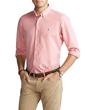 Polo Ralph Lauren Garment-dyed Oxford Shirt In Pink