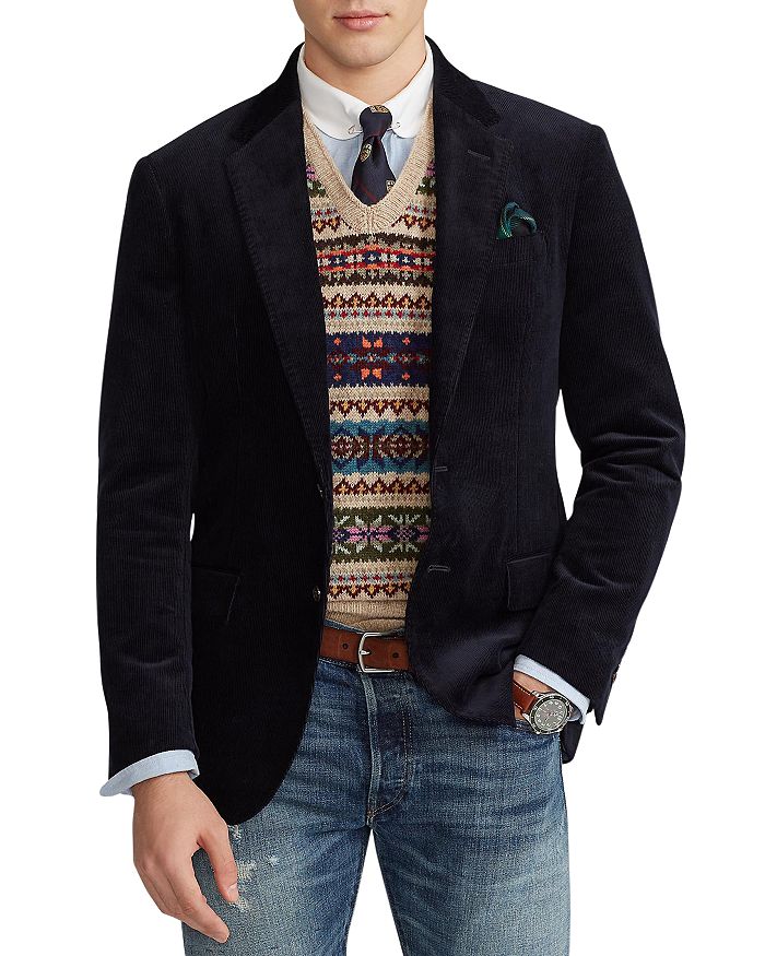 Polo Ralph Lauren Cotton Corduroy Trim Fit Suit Jacket