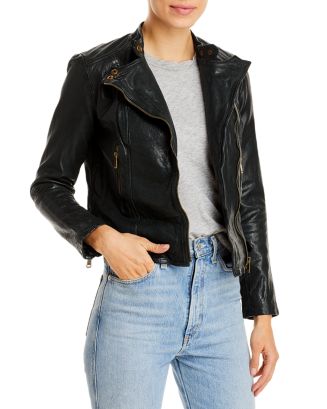 Ralph Lauren Tumbled Leather Moto Jacket | Bloomingdale's