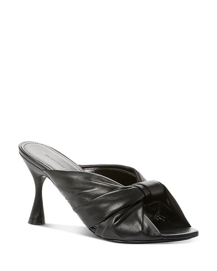 Balenciaga Women's Drapy High Heel Slide Sandals | Bloomingdale's