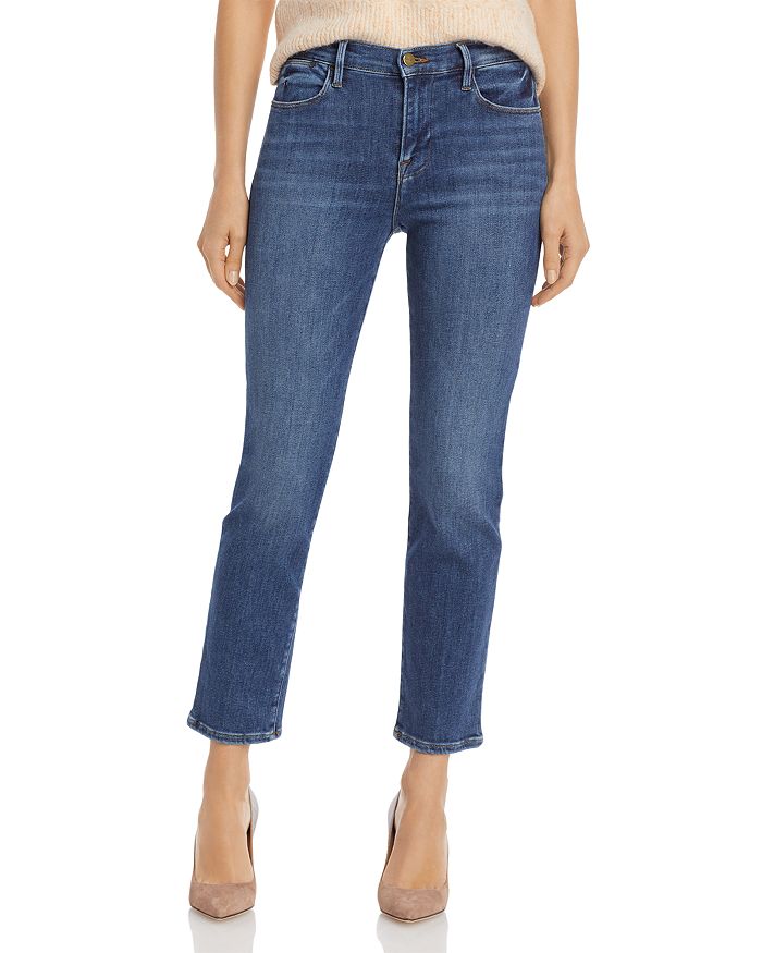 FRAME LE HIGH RISE STRAIGHT ANKLE JEANS